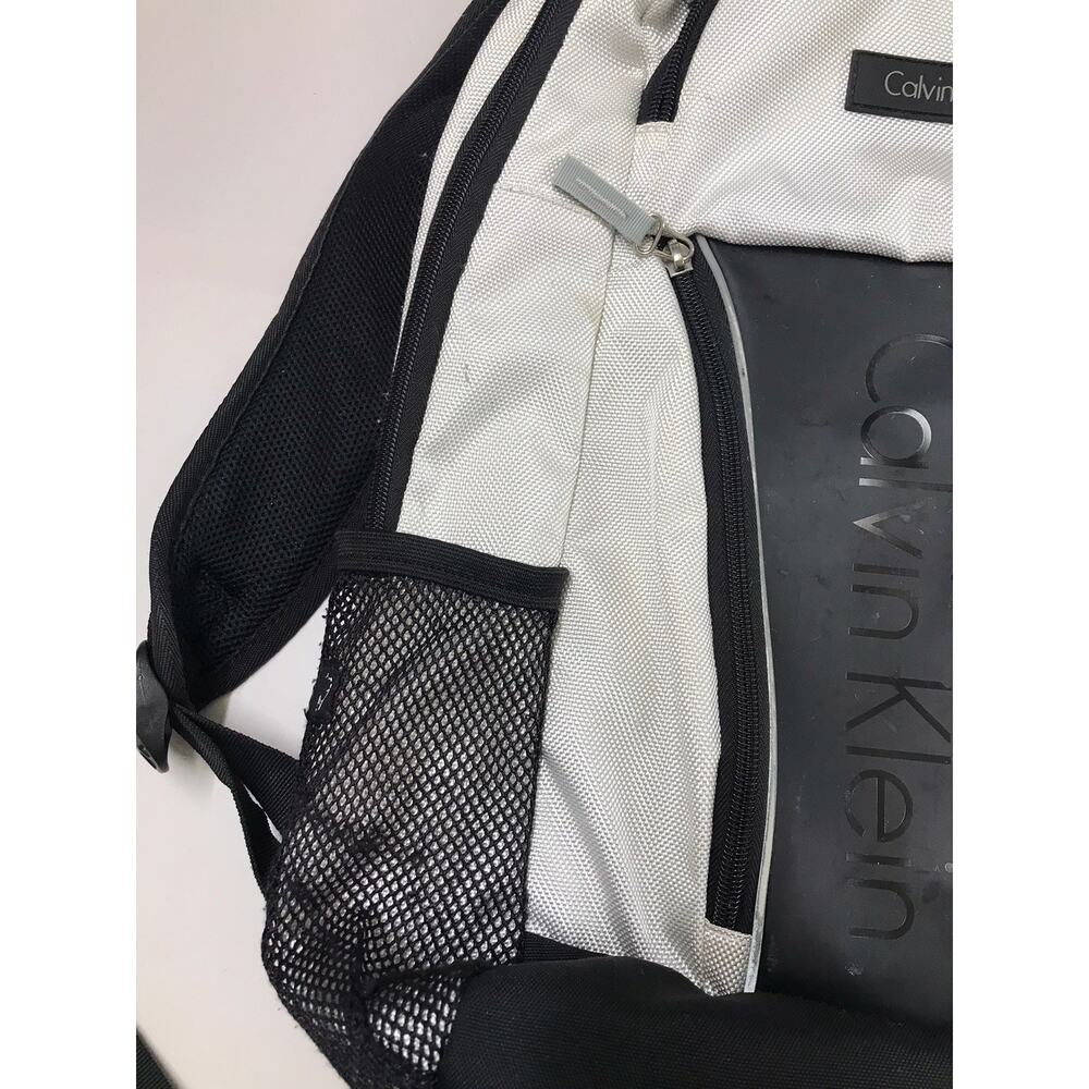 Calvin Klein Backpack Silver Black Laptop Bookbag Multi Pocket School $139.50 - Picture 5 of 16